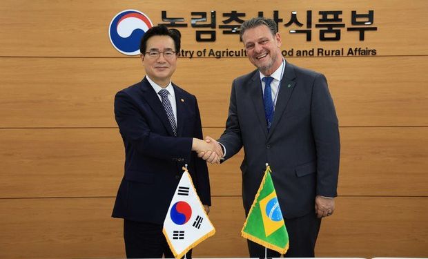 Em reunião na Coreia do Sul, o ministro coreano, Jeong Hwang-geun, ressaltou a importância do Brasil como fornecedor de produtos agrícolas para seu país. (Foto - Mapa)