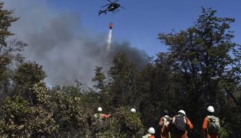 Incendios en Chubut: las imágenes del fuego en el parque Los Alerces