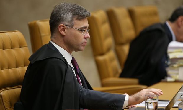 Ministro do STF, André Mendonça durante julgamento do marco temporal de terras indígenas. (Foto: José Cruz/Agência Brasil)