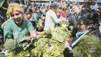 Productores hortícolas protestaron en Plaza de Mayo