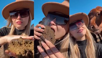 La Agrobarbie comió bosta para recrear al Chocolate Dubai en versión ganadera: "Nací en el campo, cero asco"