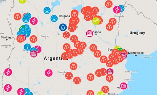 Mapa interactivo de las obras que lleva adelante Nación.