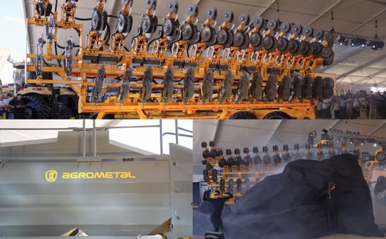 Agrometal presentó su nueva maquinaria: APX-L; en un minuto se pliega para transportarse, además de aumentar la autonomía, con una tolva de 13.000 litros
