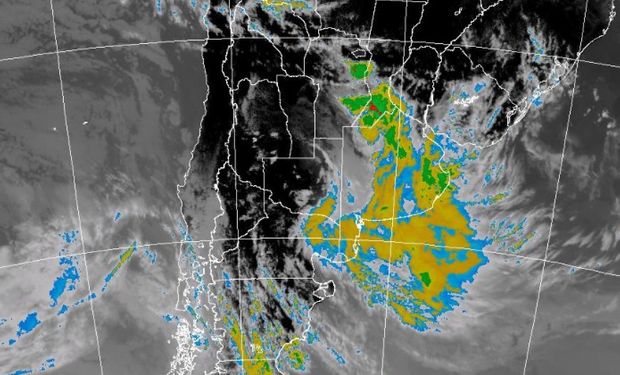 Alerta por tormentas fuertes sobre el centro.