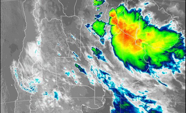 Alerta por tormentas fuertes y ocasional caída de granizo en la región centro