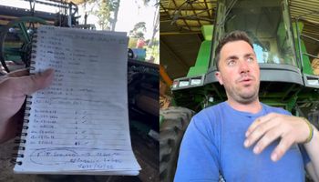 El "service" viral de la cosechadora: mostró cuánto gastó y qué le hizo