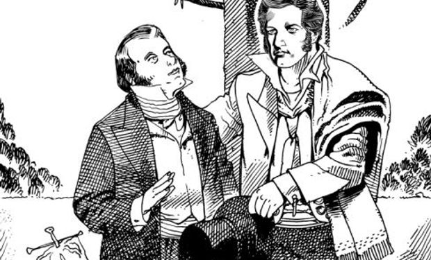 El día que Darwin saboreó un asado con cuero con Juan Manuel de Rosas