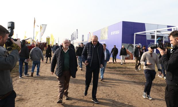 Secretario de Bioeconomía, Fernando Vilella, y el presidente de la Bolsa de Comercio de Rosario, Miguel Simeoni.