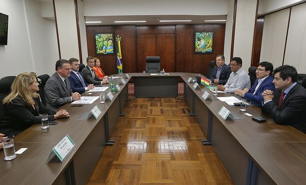 Audiência serviu também para dar mais um passo na preparação para a celebração de um acordo bilateral Brasil-Bolívia. (Foto - Guilherme Martimon/Mapa)