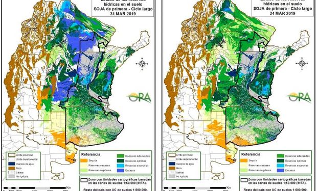 Cómo cambiaron las reservas para soja de primera tras las lluvias.