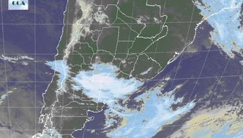 Lluvias sobre el sur del área pampeana