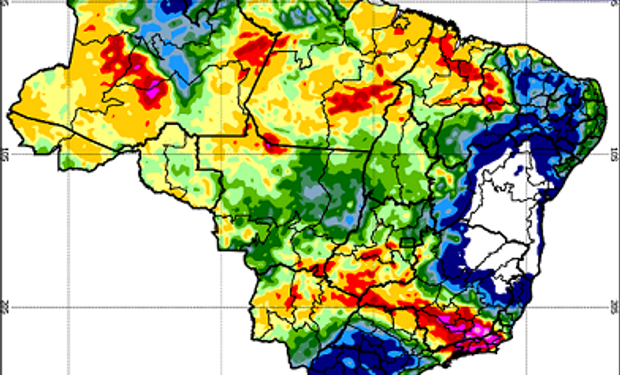 Semana só não tem previsão de chuvas no Sul, diz Inmet