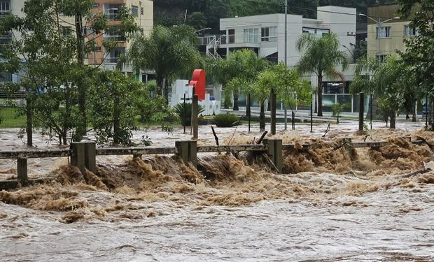 Cidade de Joaçaba foi atingido por dois fortes temporais com poucas horas de diferença. (Foto - Prefeitura de Joaçaba)