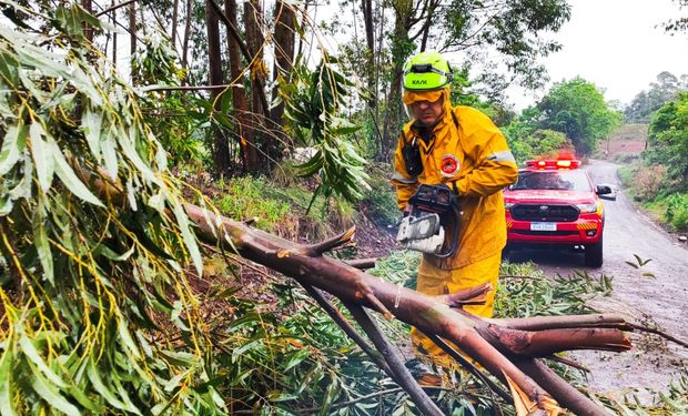 Em Santa Catarina, o Corpo de Bombeiros Militar atendeu 151 ocorrências em 43 municípios. (Divulgação)