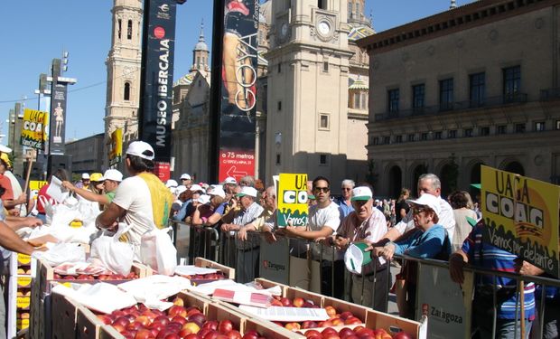 Españoles, en protesta por el embargo ruso