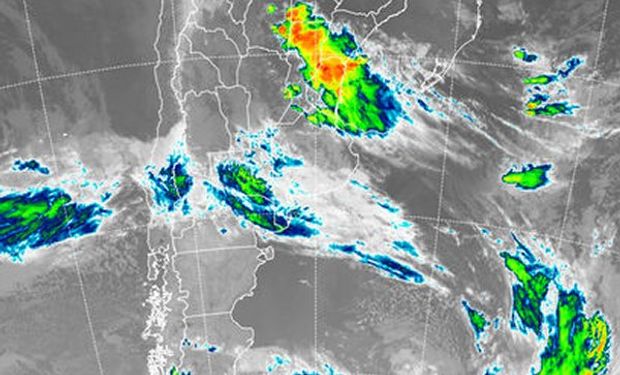 Se aprecian tormentas que desde el sur de Chaco se extienden hacia zonas del este santiagueño.