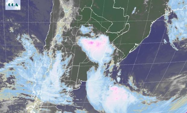 Nubosidad que se observa en la imagen satelital.