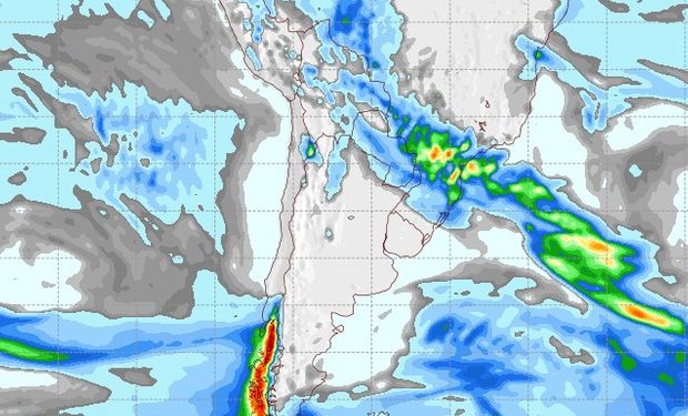 Pronóstico de precipitaciones para martes 6 de junio.
