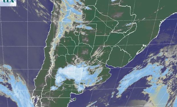 Se aprecia con mucha claridad la zona definida donde la perturbación que genera el frente logra potenciar los desarrollos nubosos.