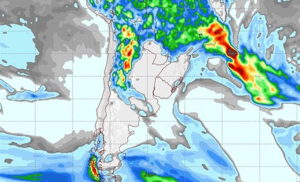 Pronóstico de precipitaciones para el 31 de enero de 2017.