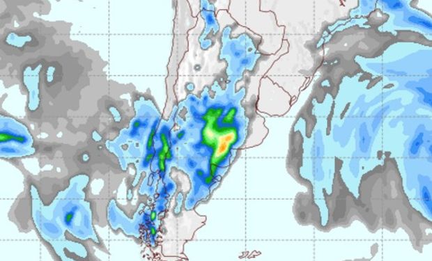 Pronóstico de precipitaciones para el viernes.