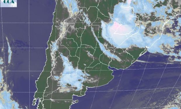 En la foto satelital se perfilan dos zonas con mayor actividad.