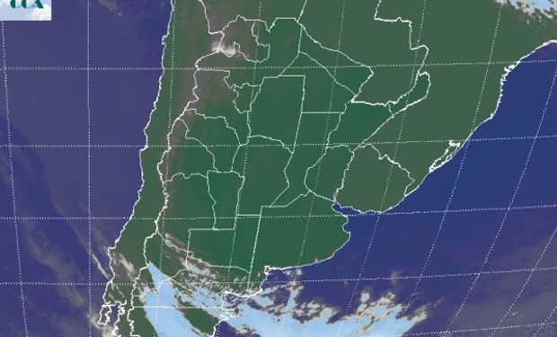 No se espera un cambio destacado de esta situación para la jornada de hoy ni para el fin de semana, aunque el domingo el sur de la región pampeana ya sentirá el cambio de masa de aire.