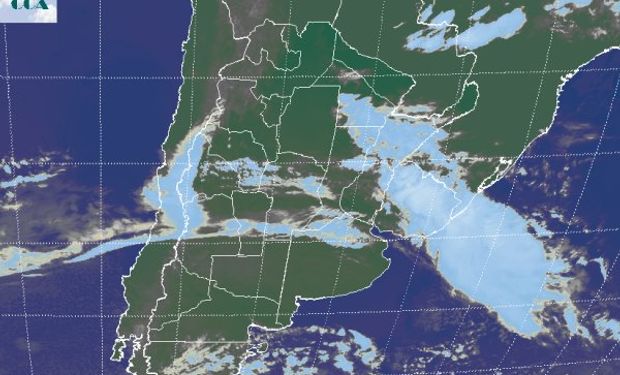 La imagen satelital presenta cielos cubiertos en gran parte de la zona núcleo. No se reportan precipitaciones en la zona.