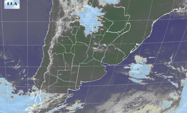 Nubosidad que presenta la imagen satelital está instalada hacia el NOA.