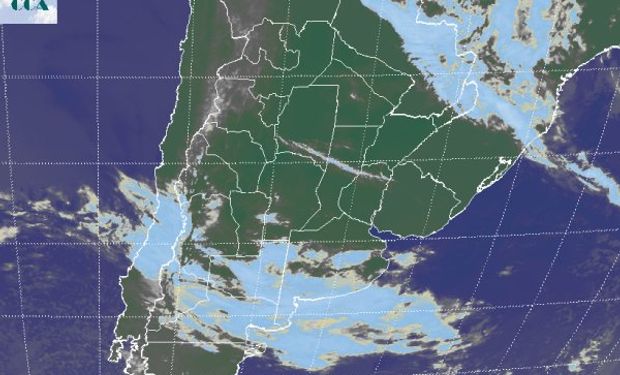 La imagen de satélite es muy clara a la hora de evidenciar el efecto del acercamiento del sistema frontal.