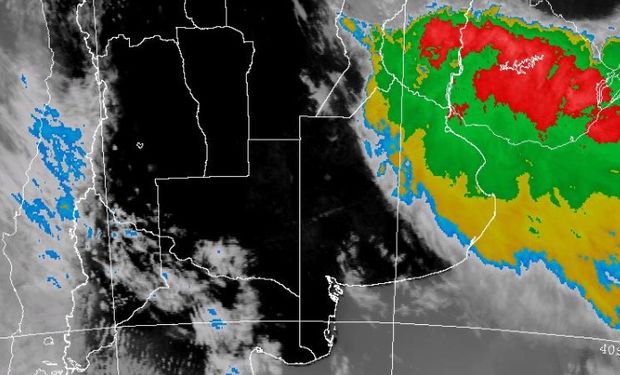 Los mayores acumulados de lluvia se esperan en Entre Ríos.