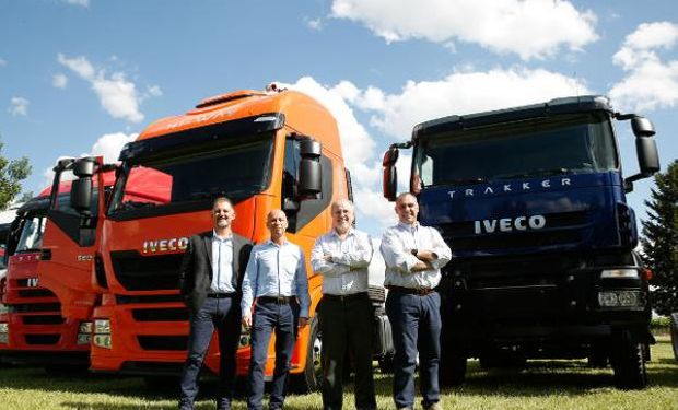 Directivos de CNH Industrial presentaron los nuevos camiones.