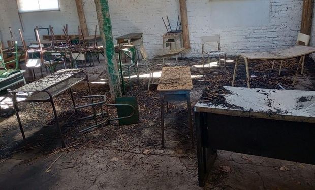 Ataque vandálico contra una escuela rural: el desesperado pedido de ayuda para poder iniciar las clases