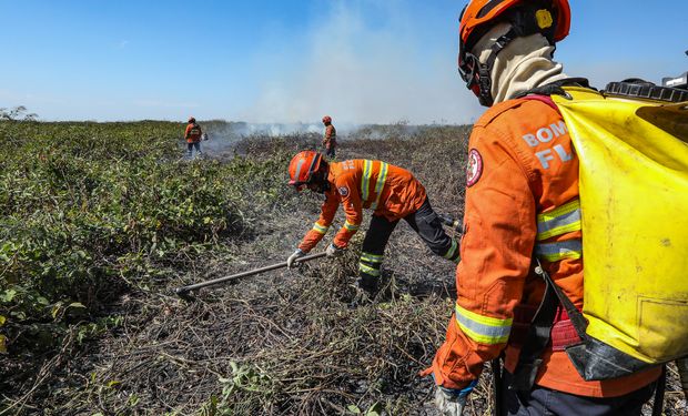 Brasil já registrou mais de 154 mil focos de calor este ano. (Foto - Corpo de Bombeiros MT)