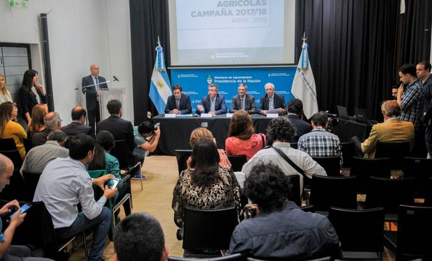 Conferencia de prensa del Ministerio de Agroindustria.