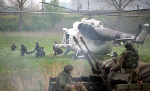 Ucrania realizó un primer ataque en Slaviansk para recuperarla
