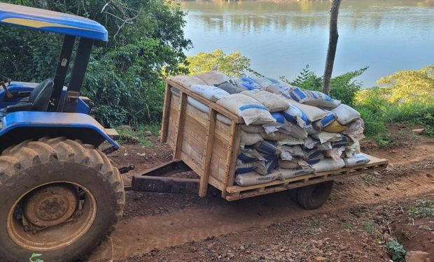 Apreensão de 60 toneladas de soja, no município de Esperança do Sul. (foto - Polícia Federal)