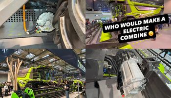 Con 12 motores eléctricos y sin correas, así es la primera cosechadora híbrida: la llevó una marca china a Agritechnica 2025