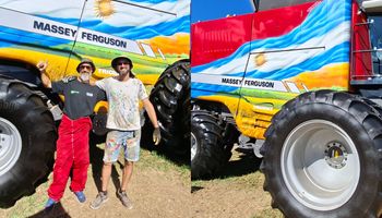 Con precio especial, sale a la venta la cosechadora "campeona" intervenida por artistas: "Es algo inaudito"