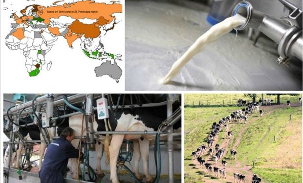 El costo de producción de leche cayó de US$ 46,0 a US$ 40,5.