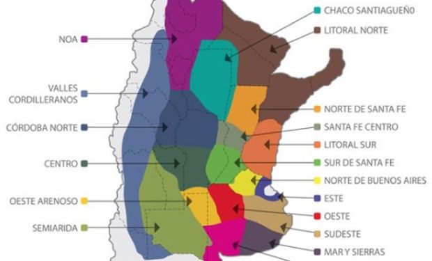 Zonas relevadas por los Consorcios Regionales de Experimentación Agrícola.