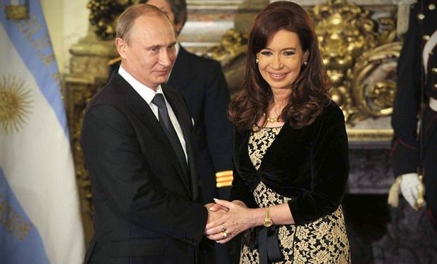 Putin y Cristina Kirchner, cuando el presidente ruso visitó la Argentina. Foto: Archivo La Nación