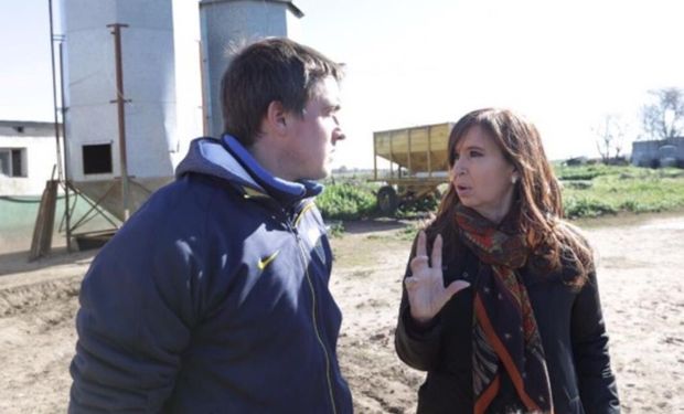 La ex presidenta en la visita al tambo. Foto: Twitter Unidad Ciudadana