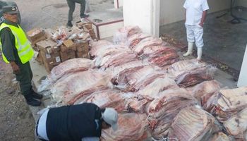 Detuvieron un camión que transportaba más 3 mil kilos de carne sin refrigeración