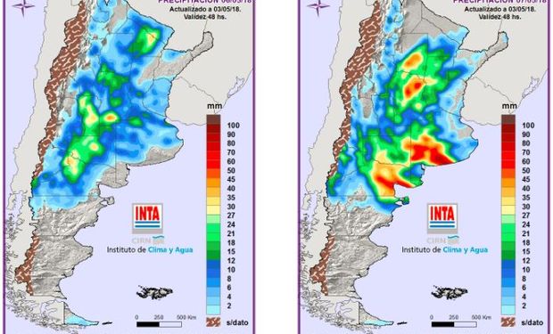Pronóstico para domingo y lunes.