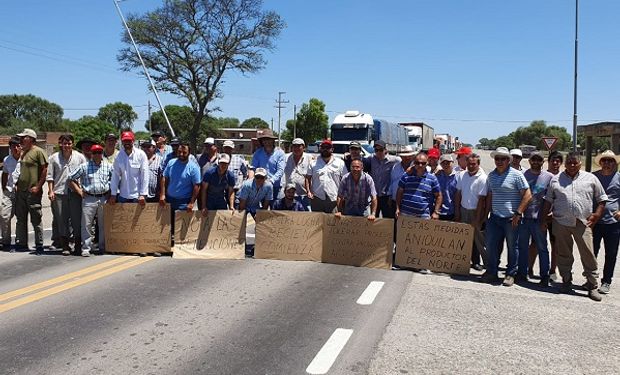 Movilización de productores del norte.