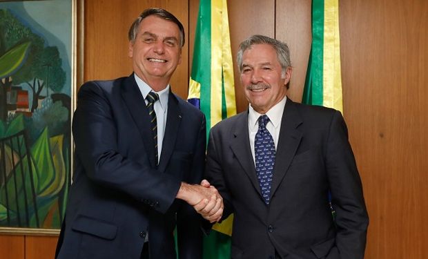 Jair Bolsonaro junto a Felipe Solá.