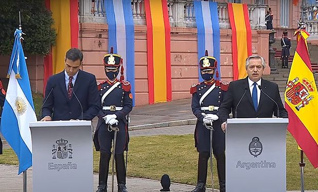 Fernández con el presidente de España: “Tenemos vocación de encontrar un acuerdo Mercosur-UE”