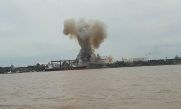 Donde empezó todo. La explosión y el posterior incendio se produjeron en la estación de cargas de la cerealera de capitales chinos.