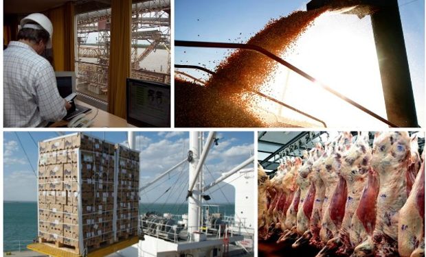 Los envíos de soja, cereales, carne y cuero representan la mitad de las exportaciones.